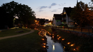 Angelbach beleuchtet Angelbach beleuchtet